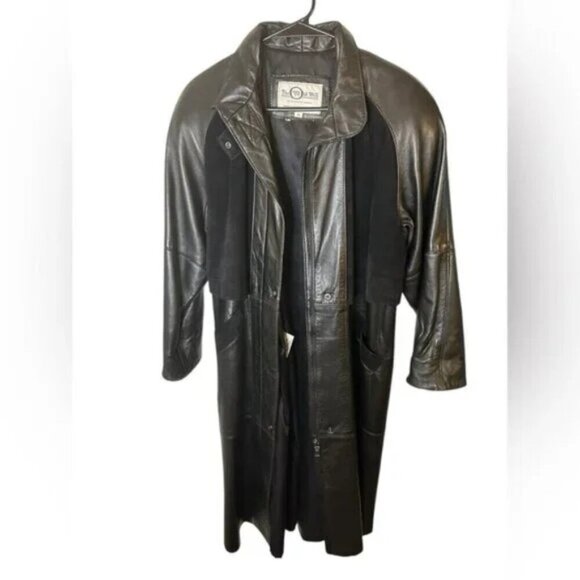 OLD MILL Vintage 80s Long Leather Coat – Women’s XS - Picture 1 of 11
